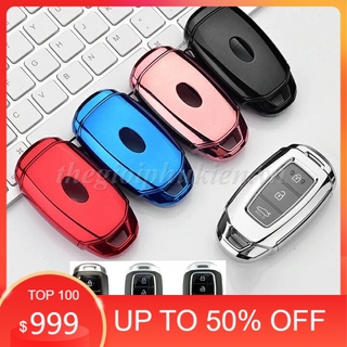 [HOT] Ốp silicon màu bảo vệ chìa khóa cho xe Hyundai Accent, Hyundai Kona, Hyundai Santafe 2019…kèm móc đeo INOX