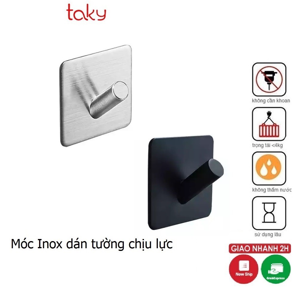 Móc Inox - Taky, Dán Tường Chịu Lực, Treo Quần Áo, Đồ Dùng Khu Bếp, Nhà Tắm, Móc Inox Siêu Chắc Chắn, 2009