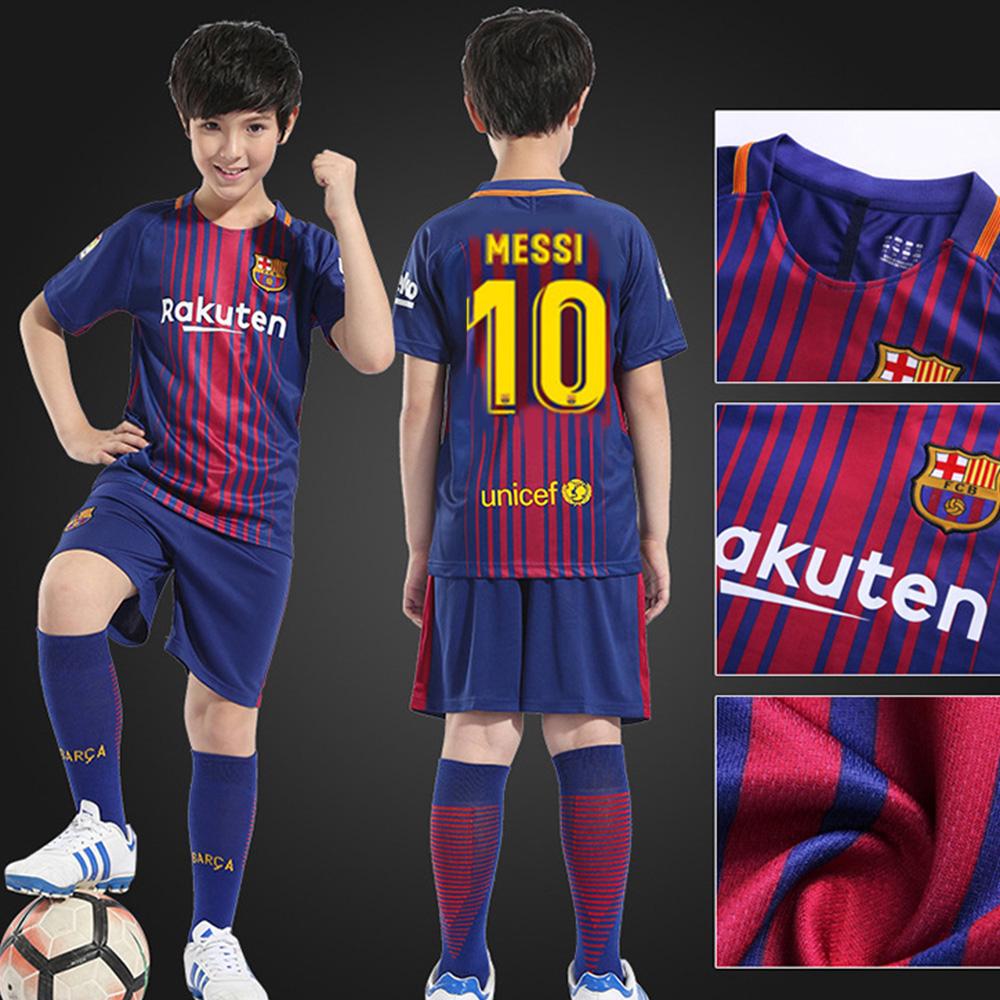 No. 10 Messi - Barcelona Home Football Uniform 18-19 Season Children's Jersey