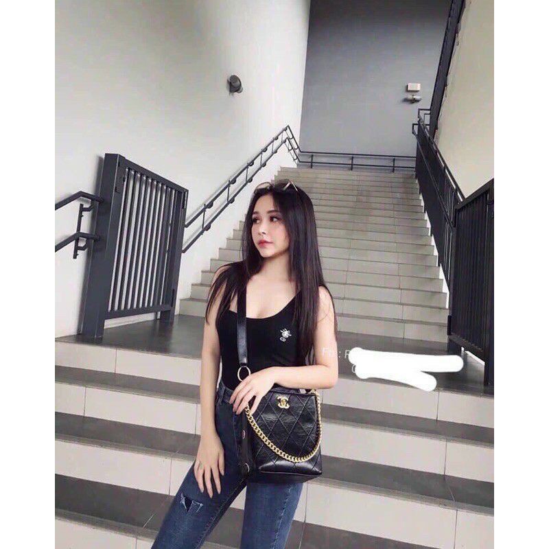 Áo ba lỗ nữ hình logo chất đẹp co dãn 4 chiều nhiều màu sắc