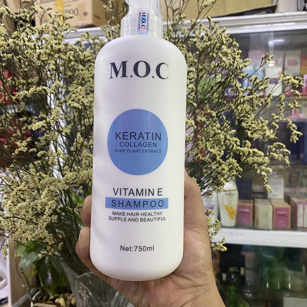 Dầu gội dầu xả MOC keratin collagen 750ml