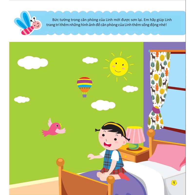 Sách - Sticker bóc dán thông minh Phát triển chỉ số sáng tạo CQ 2 - 6 tuổi - Tập 1