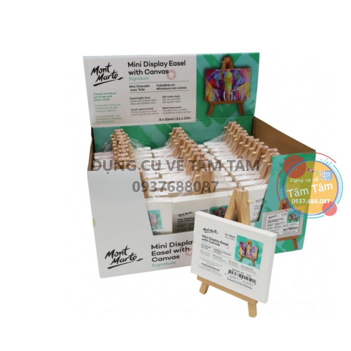 [ TÂM TÂM ]-Canvas và giá vẽ mini Mont Marte-