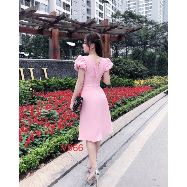 [ xả kho ] MiD Đầm suông dây đan ngực V966 Mie Design ảnh thật