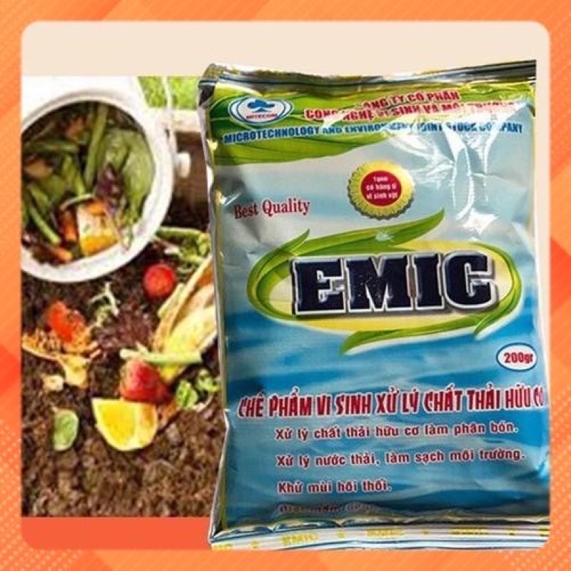 Chế phẩm vi sinh xử lý chất thải hữu cơ EMIC - gói 200gram