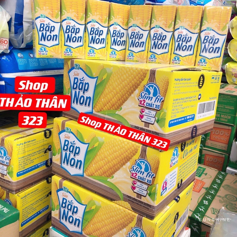 Date T11/2021-Sữa Bắp Non 🌽 Lif Kun Thùng 24 Hộp x 180ml