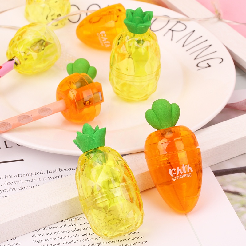 Gọt bút chì hình cà rốt/quả dứa mini dễ thương