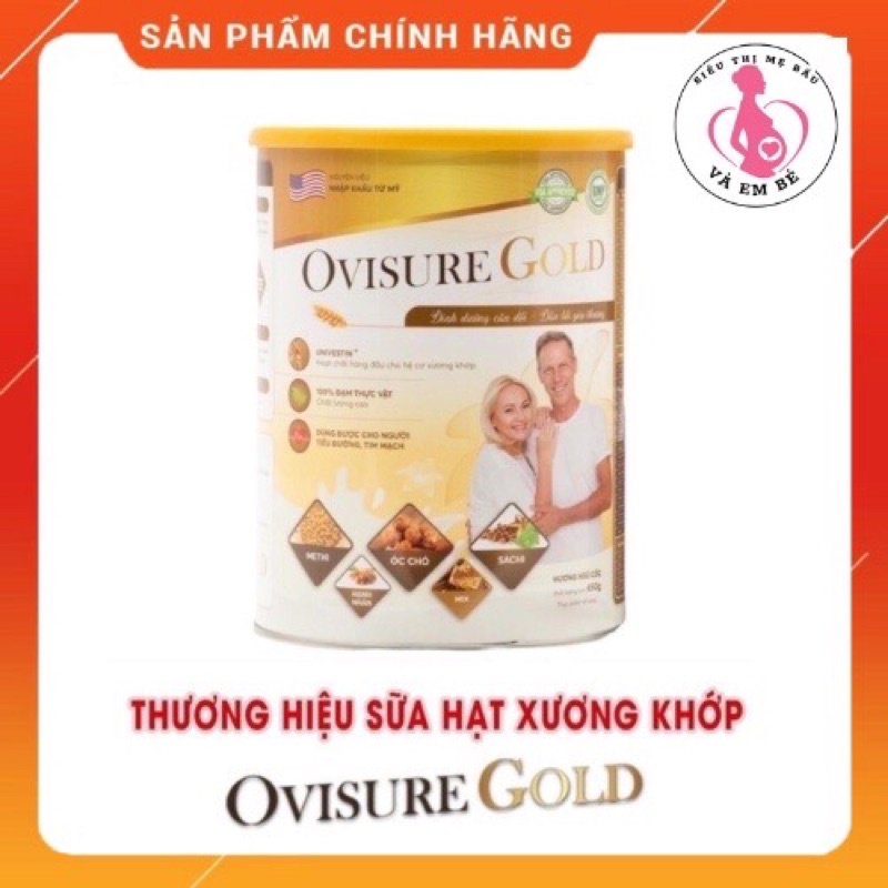 Sữa hạt xương khớp Ovisure Gold lon 650g- giúp xương khớp dẻo dai, linh hoạt