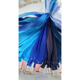 Dây kéo giọt lệ 50cm và 60cm hiệu hkk tone xanh dương