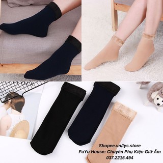 Tất len nam nữ lót lông nỉ dày dặn giữ ấm siêu tốt cho ngày đông lạnh giá - FuYu House