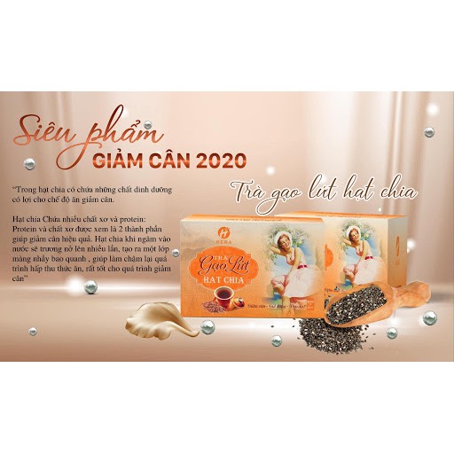 Trà Giảm Cân Gạo Lứt Hạt chia HERA hàng công ty[MẪU MỚI] | BigBuy360 - bigbuy360.vn