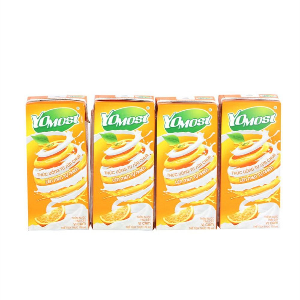 Combo 2 Lóc Sữa Chua Lên Men Tự Nhiên Yomost - 170ml x 8 hộp