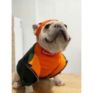 ÁO THUN SUPREME (có nón) DÀNH CHO CHÓ MÈO (corgi, bull, pug, poodle,..)