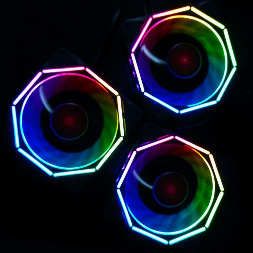 QUẠT CASE COOLMOON V8 LED RGB 12CM