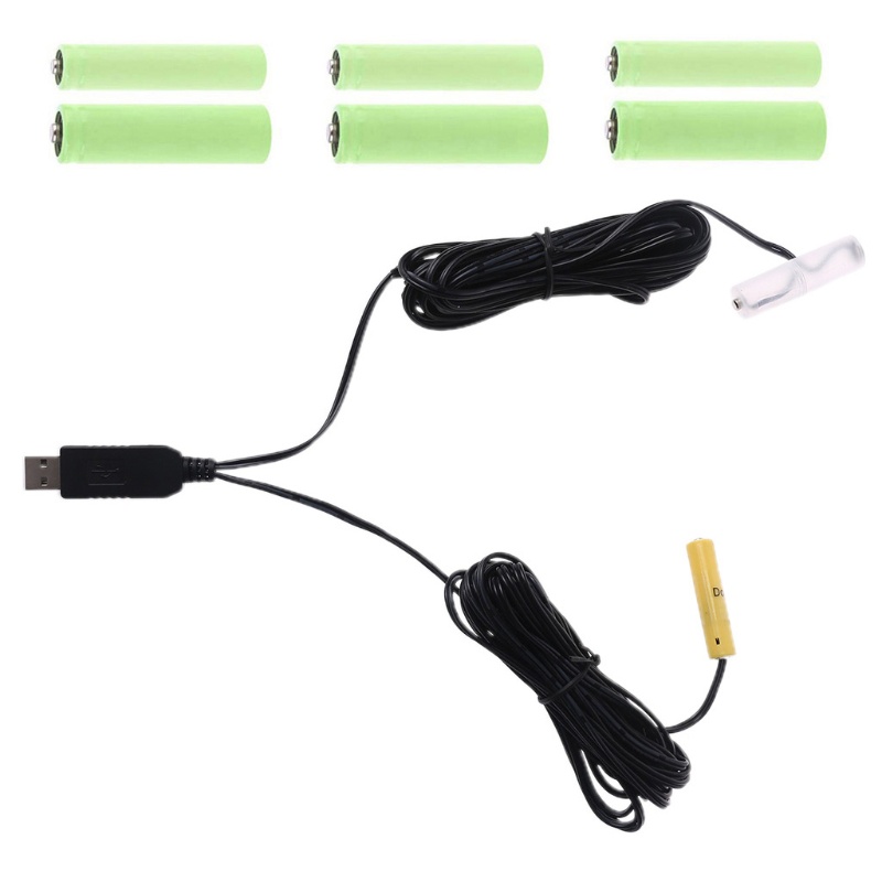 Dây Cáp Nguồn USB 6V LR6 4 AA LR03 Dành Cho Đèn LED Đồ Chơi Điều Khiển Từ Xa