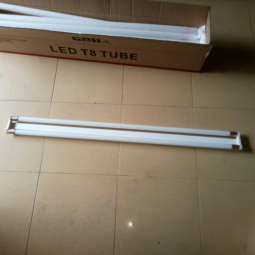 BỘ TUÝP LED ĐÔI T8 1.2m 64W SIÊU SÁNG [ 01 MÁNG 1.2m ĐÔI + 02 BÓNG 1.2m 32W ]