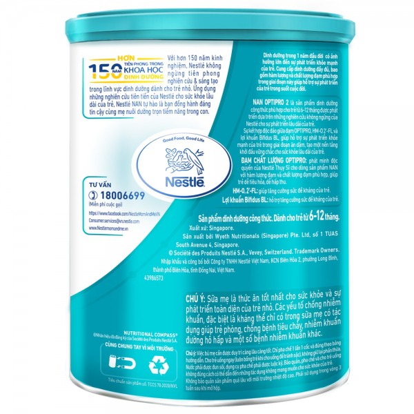 Sữa bột Nestle Nan Optipro HMO 2 900g_Duchuymilk