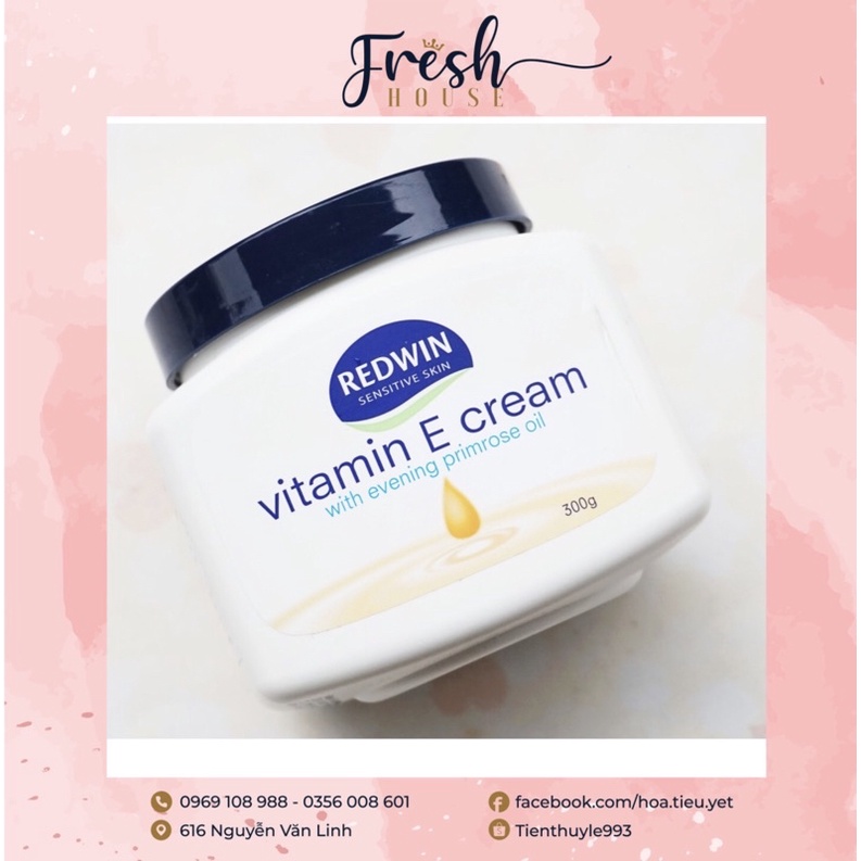 Kem dưỡng Redwin Vitamin E Cream hộp 300g