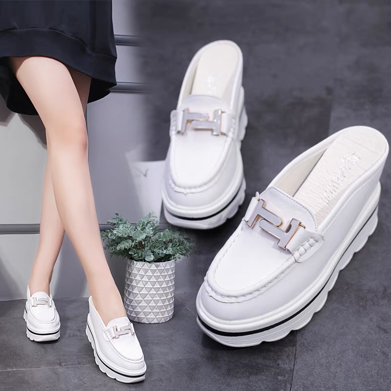 Dép sục độn đế tag H cao 10cm sẵn lẻ size