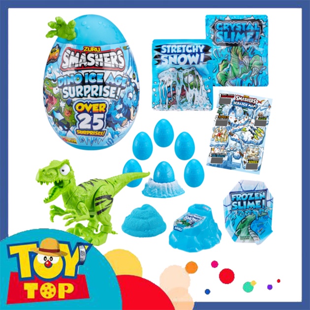 Đồ chơi quả trứng khủng long random Smashers Dino Ice Age Surprise over 25 chính hãng Zuru