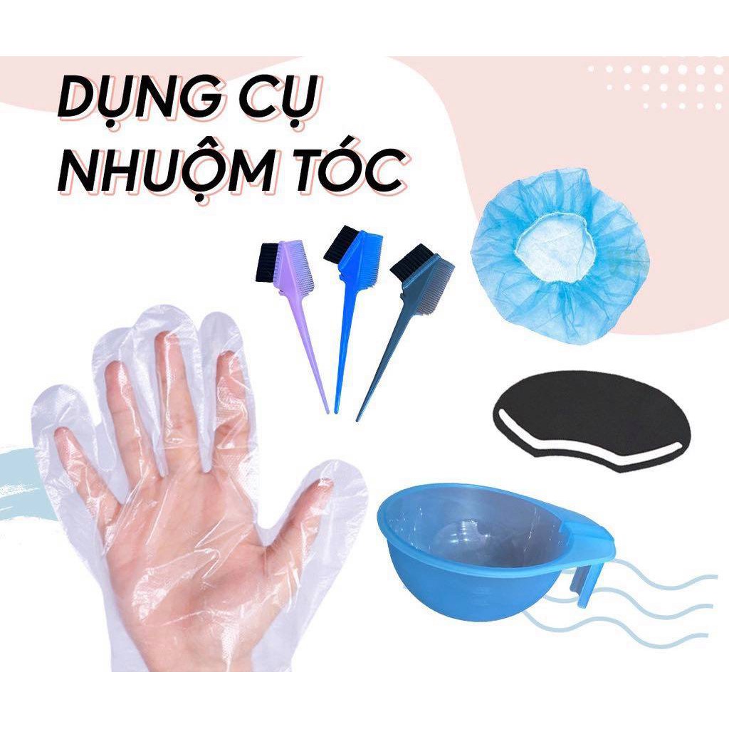Bát - lược 2 đầu - Găng tay nilong nhuộm tóc