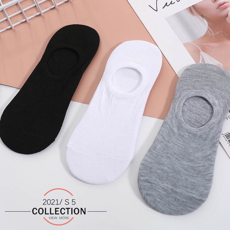 Tất vớ cổ ngắn co giãn 4 chiều thông thoáng, vớ cổ ngắn nam nữ chất liệu Cotton - Ekiu Shop