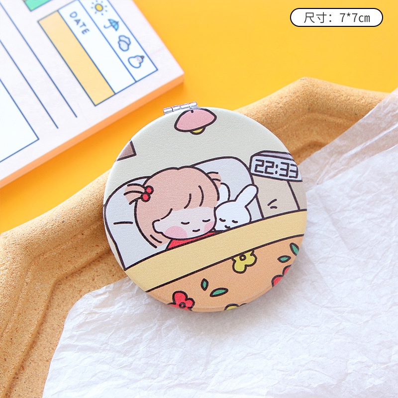 Gương trang điểm mini 2 mặt cầm tay siêu gọn, Dụng cụ make up cutephomaique, Gương mini tiện dụng dễ dùng