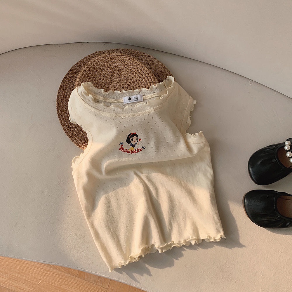 Áo Sát Nách Họa Tiết Hoạt Hình Phong Cách Hàn Quốc Dễ Thương Thời Trang Mùa Hè Cho Bé Gái