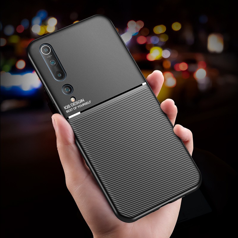 Ốp điện thoại phối da từ tính chống sốc cho Xiaomi Mi 10 8 Pro 9 SE Lite 10 8 Pro 9SE 8Lite Note 10