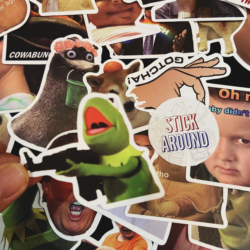 [MEME02] 50 sticker MEME (pvc nhám), decal hình dán laptop, điện thoại, ... từ stickaroundvn | BigBuy360 - bigbuy360.vn