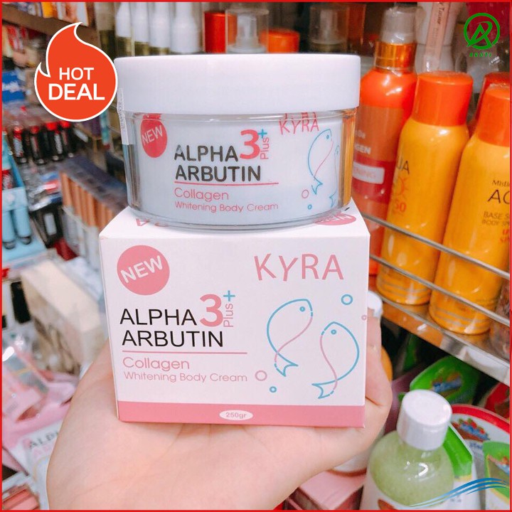 Kem Trắng Da New Alpha Arbutin Collagen Cream 3+ Plus Kyra - BX0634