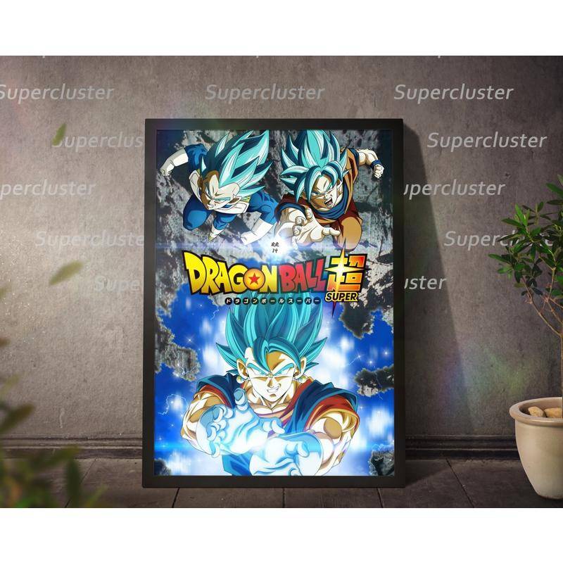 Tranh Vải Bạt Treo Tường In Hình Goku Và Vegeta Trong Phim Hoạt Hình Dragon Ball