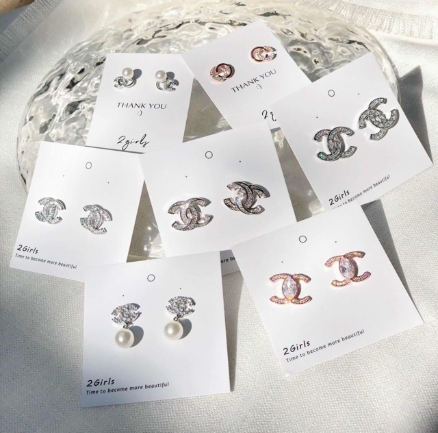 Bông tai khuyên tai bạc ý 30% (khắc mã s925) ngọc nhân tạo , bông tai hàn quốc