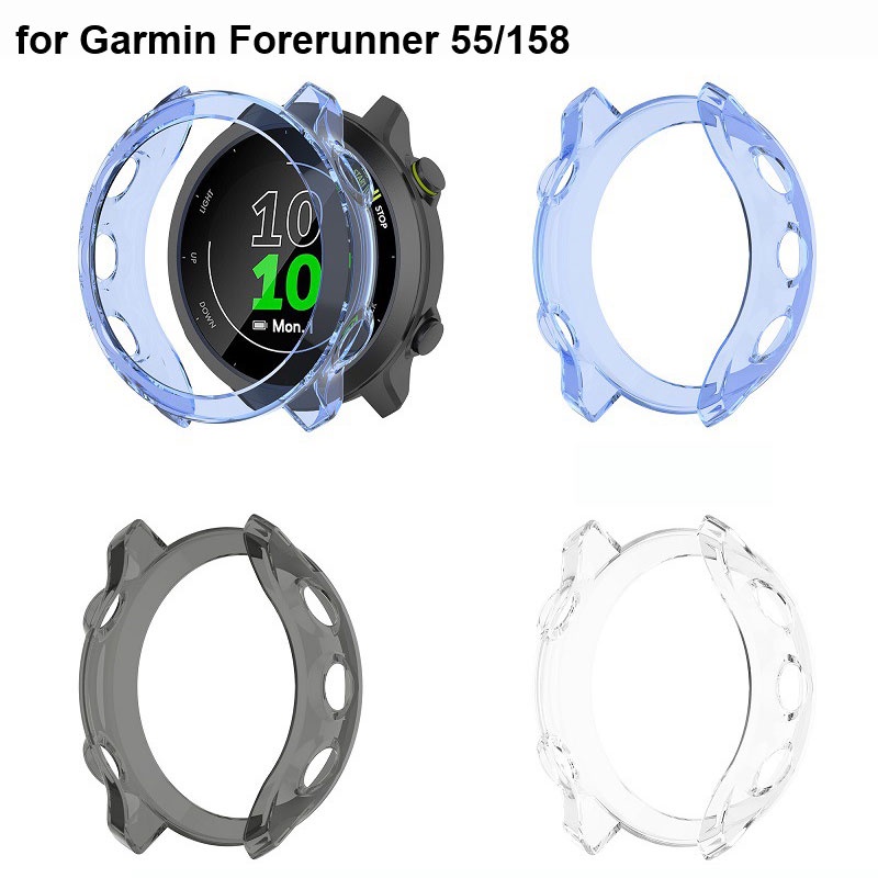 Ốp lưng tương thích với Garmin Forerunner 55 và Forerunner 158, Vỏ bảo vệ TPU cho đồng hồ thông minh