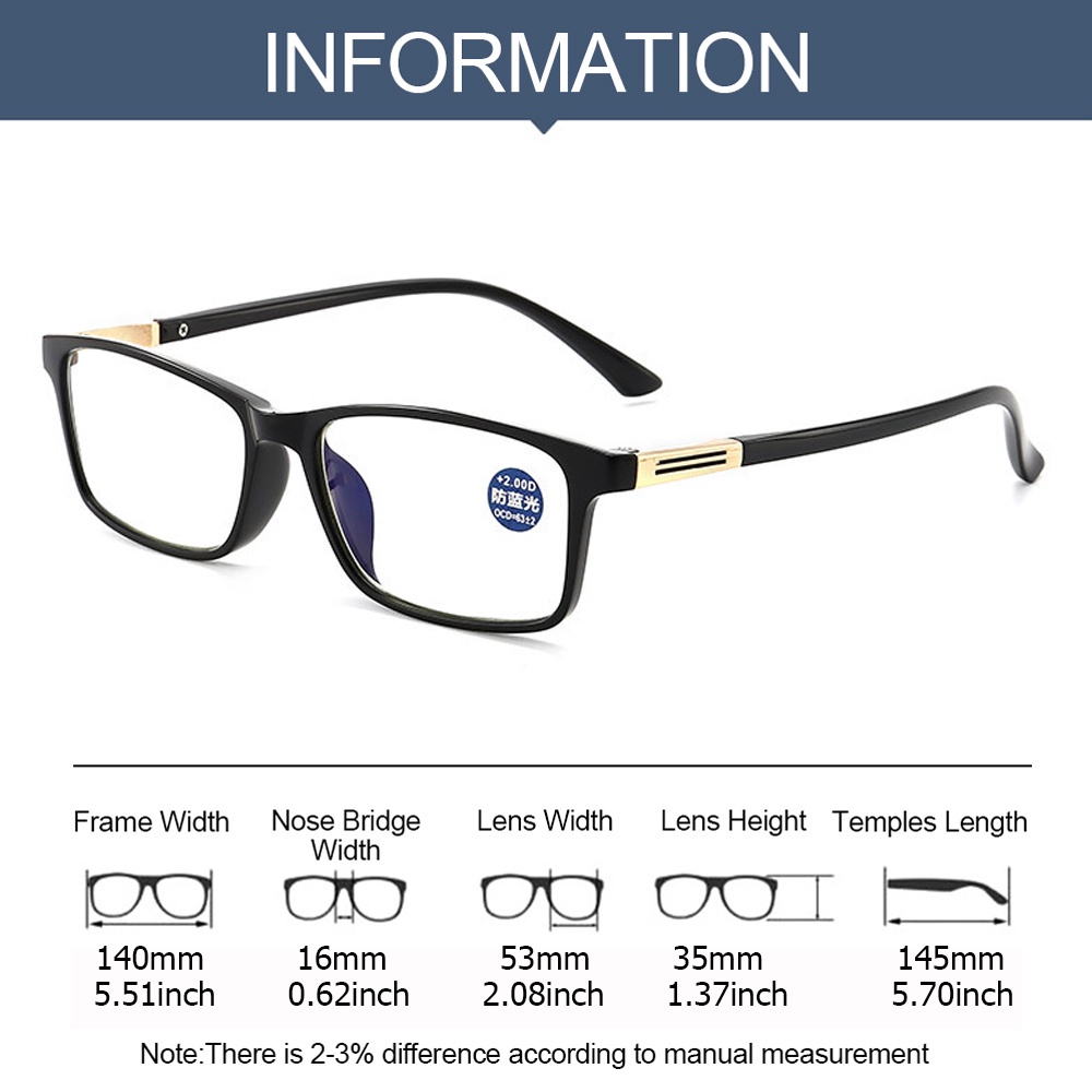 Mắt kính đọc sách +1.0~+4.0 độ thiết kế nhỏ gọn thời trang cho nam và nữ