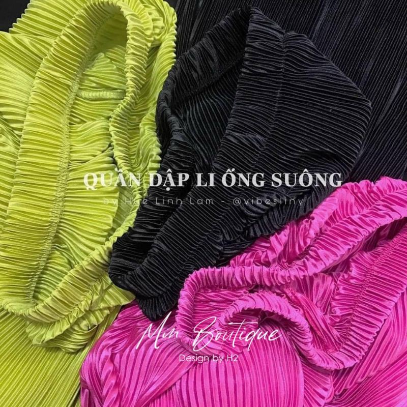 Quần dập li màu