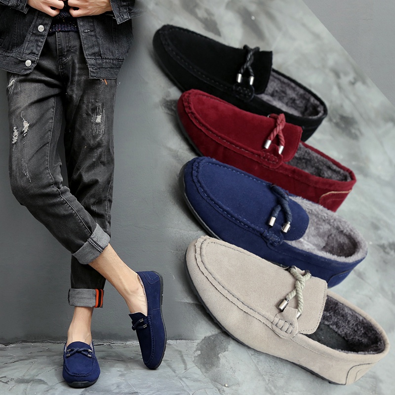 Giày Lười Da Lộn Thời Trang Cho Nam 2022