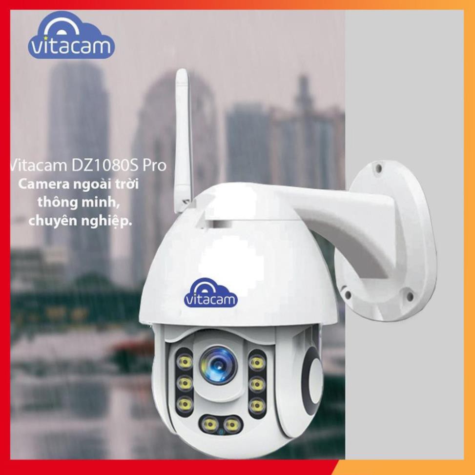 [HàngTốt] Camera ngoài trời vitacam dz1080 pro xoay 350 độ, đàm thoại 2 chiều, chống lóa,chống nước chuẩn ip 68