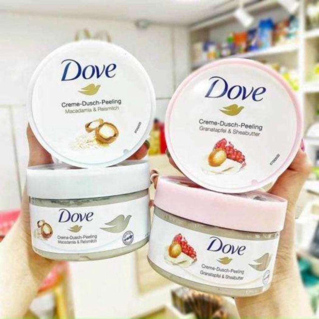 Tẩy Da Chết Xudastore Tẩy Da Chết Dove Exfoliating Body Scrub Creme-Dusch-Peeling 225ml bản Đức