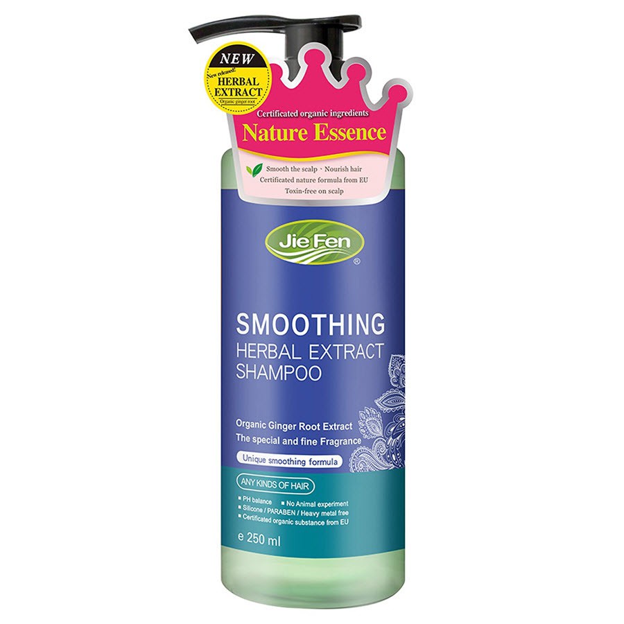 Dầu gội thảo dược Organic giúp tóc suôn mượt Jie Fen Smoothing Shampoo, Taiwan 250 ml