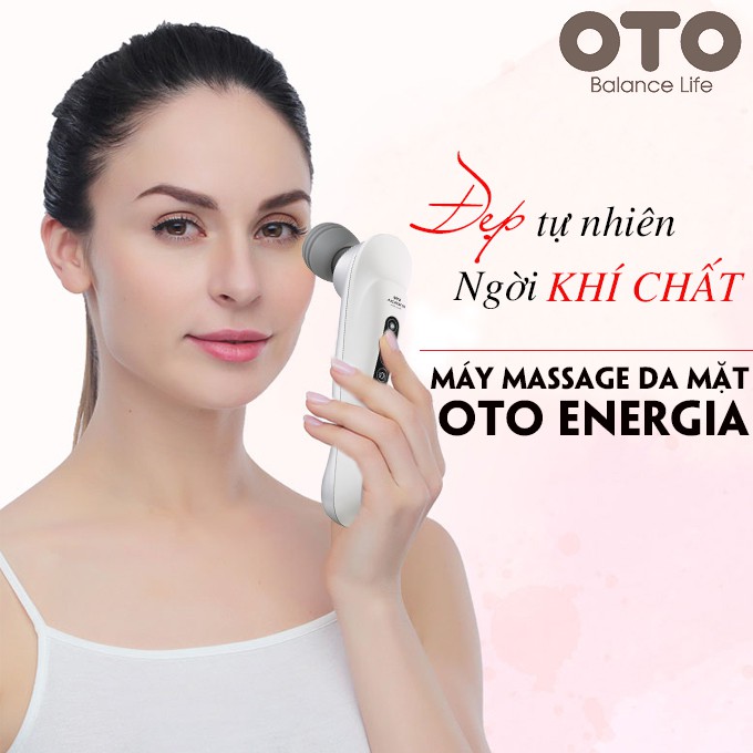 Máy massage mặt chống lão hóa nóng lạnh OTO Energia EG-700 màu bạc