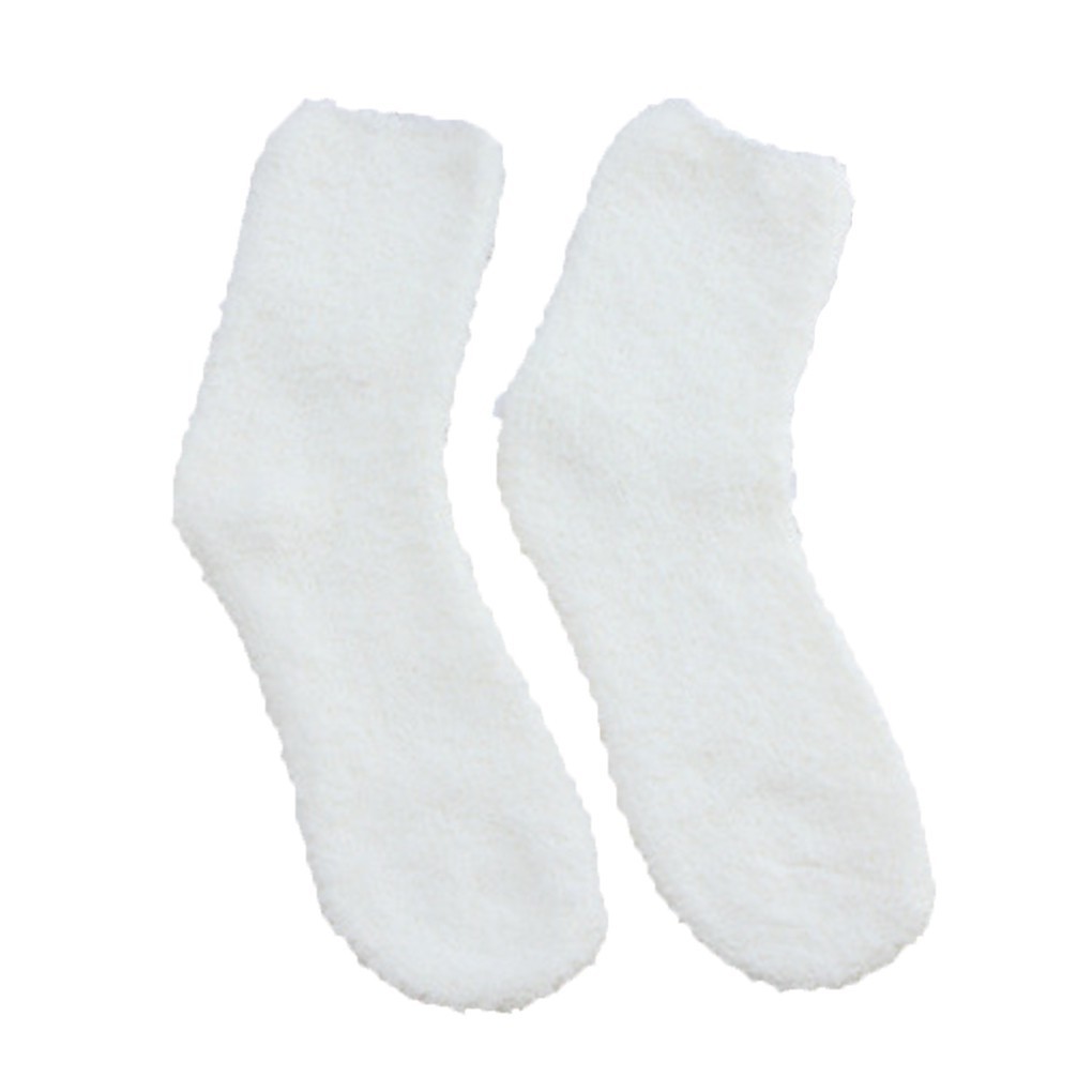 Women Coral Fleece Socks Warm Thick Ankle Socks Long Midi Low Lined Slipper_FF86 | BigBuy360 - bigbuy360.vn