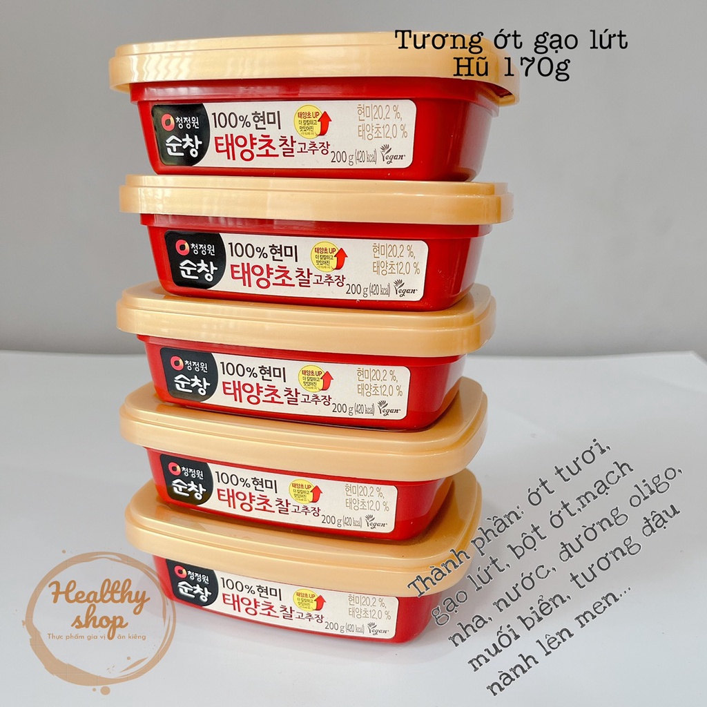 Tương ớt gạo lứt Hàn Quốc ăn kiêng giảm cân Gochujang hộp 200g