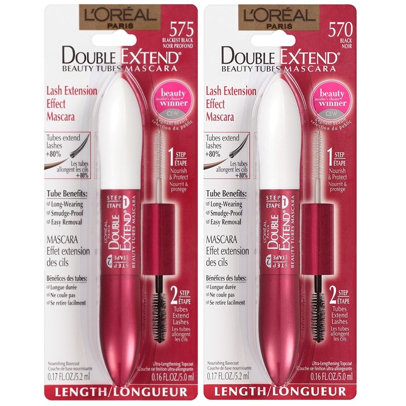 MASCARA 2 ĐẦU LOREAL DOUBLE EXTEND DƯỠNG MI GIÚP LÀM DÀI VÀ CONG MI