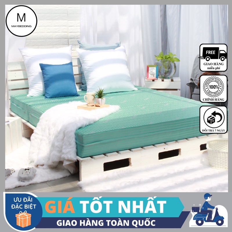 Nệm Bông Ép Vỏ Chần Gòn Edena - Cao cấp, Nệm phẳng giúp định hình khung xương và bảo vệ cột sống, Chính hãng in Maybeddi
