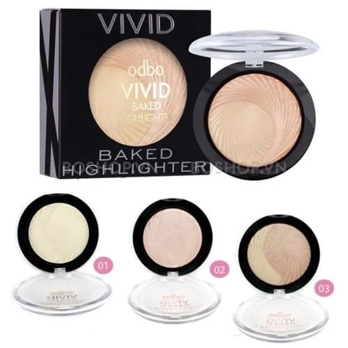 Phấn Bắt Sáng Odbo Vivid Baked Highlighter Màu 01