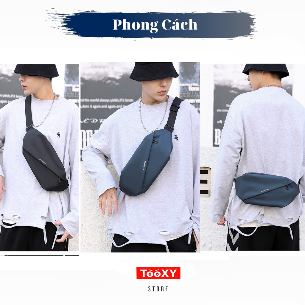 Túi đeo chéo nam Haoshuai thời trang basic thể thao chống nước TX03