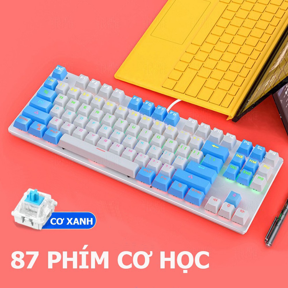 Bàn phím cơ Gaming Latope bàn phím chơi game có dây Full LED RGB K400