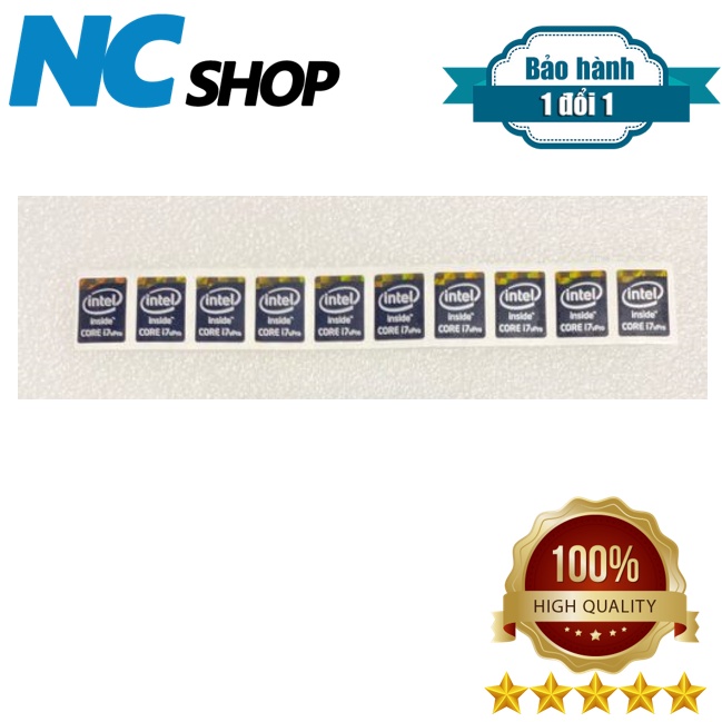 10C TEM LOGO INTEL CORE I7 Gen 4 5 (ĐEN)