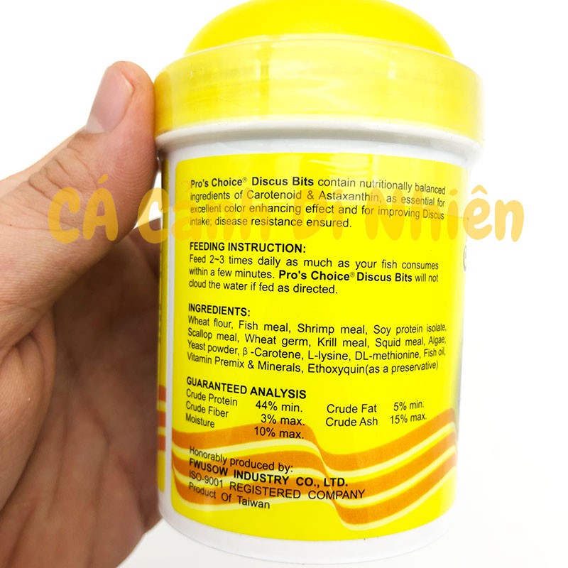 Thức ăn cho cá ĐĨA DISCUS cá dĩa dạng HẠT lọ VÀNG 60 Gram